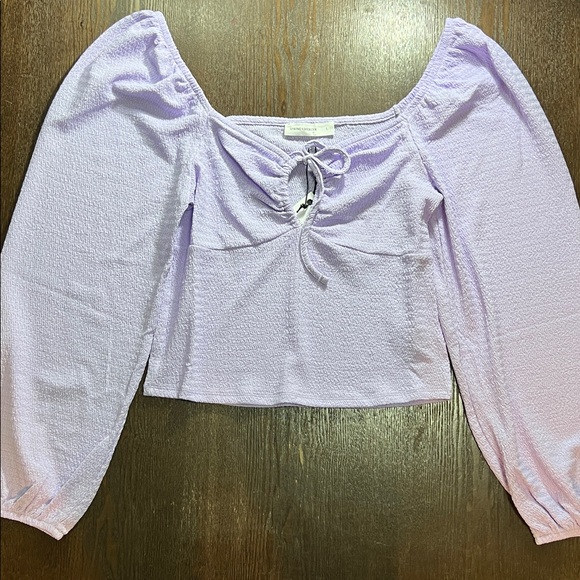 Spring+Mercer Tops - Lilac Puff Sleeve Women's Blouse